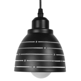 Φωτιστικό Οροφής Line Stars 01483 Φ13x14cm 1xE27 Black-White GloboStar