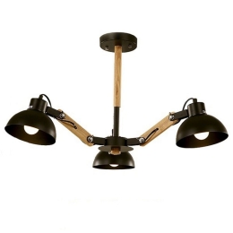 Φωτιστικό Οροφής Old School 01093 Black GloboStar Ξύλο