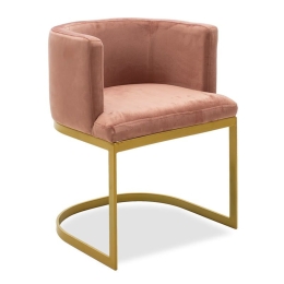 Πολυθρόνα Viv 110-000022 52x56x71cm Apple-Gold Βελούδο, Μέταλλο