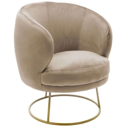 Πολυθρόνα Rony 110-000052 78x75x82cm Beige-Gold