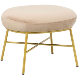 Σκαμπό Susanna 110-000064 56x47x40cm Beige-Gold