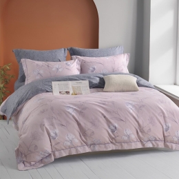 Σεντόνια Secret (Σετ 4τμχ) Lila-Grey Ρυθμός Υπέρδιπλo 245x270cm 100% Βαμβακοσατέν