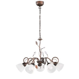 Φωτιστικό Οροφής Traditio 110700528 Rust-Brown Trio Lighting Μέταλλο,Γυαλί