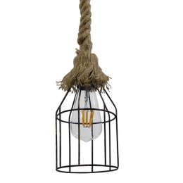 Φωτιστικό Οροφής Laico 01129 Bronze GloboStar Σχοινί,Μέταλλο