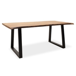 Τραπέζι Miles 113-000005 200x96x79cm Walnut-Black