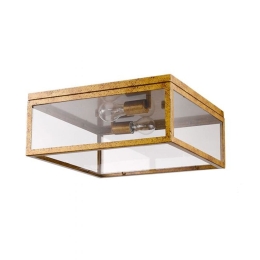 Φωτιστικό Οροφής - Πλαφονιέρα 01016-21 E27 LED 40x40x15cm Oxidized Gold Luma