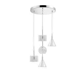 Φωτιστικό Οροφής Κρεμαστό 114-01047-12 5xG9 D40cm Clear Luma