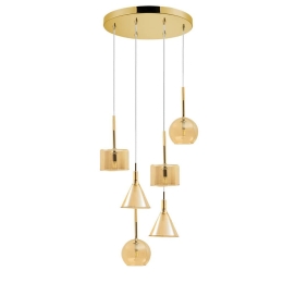 Φωτιστικό Οροφής Κρεμαστό 114-01047-13 6xG9 D40cm Amber Luma