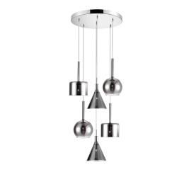 Φωτιστικό Οροφής Κρεμαστό 114-01047-13 6xG9 D40cm Smoke Luma