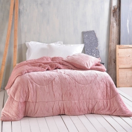 Κουβερτοπάπλωμα Παιδικό Lotus Pink Ρυθμός Ημίδιπλο 160x220cm Flannel.Sherpa
