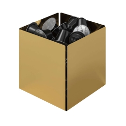 Θήκη Για Κάψουλες 116-024 13x13x13cm Gold Pam&Co Ανοξείδωτο Ατσάλι