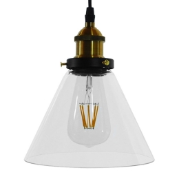 Φωτιστικό Οροφής Cone 01169 Bronze GloboStar Γυαλί