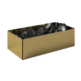 Θήκη Για Κάψουλες 117-023 25x13x7,5cm Brushed Brass Pam&Co Ανοξείδωτο Ατσάλι