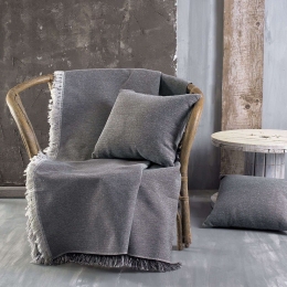 Ριχτάρι Miller 02 Grey Ρυθμός Πολυθρόνα 160x180cm 100% Βαμβάκι
