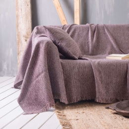 Ριχτάρι Vanda 04 Purple Ρυθμός Τετραθέσιο 180x330cm Chenille-Πολυέστερ