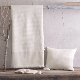 Ριχτάρι Ombre Ecru Ρυθμός Τετραθέσιο 180x330cm Βαμβάκι-Πολυέστερ