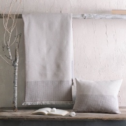 Ριχτάρι Ombre Beige Ρυθμός Τετραθέσιο 180x330cm Βαμβάκι-Πολυέστερ