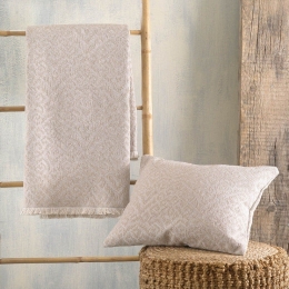 Ριχτάρι Herman Dark Beige Ρυθμός Τριθέσιο 180x280cm Βαμβάκι-Πολυέστερ