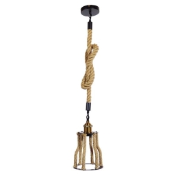 Φωτιστικό Οροφής Lantern 01186 Black GloboStar Σχοινί,Μέταλλο