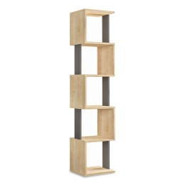 Βιβλιοθήκη Piri 119-001027 35x30x161cm Oak - Anthracite Μελαμίνη
