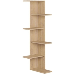 Βιβλιοθήκη Γωνιακή Saso 119-001186 37x37x141cm Oak
