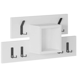 Κρεμάστρα Τοίχου Lumina 119-001204 68x15x32cm White Μελαμίνη,Μέταλλο