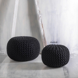 Πουφ Mayo 45Χ45Χ30 Dark Grey Ρυθμός