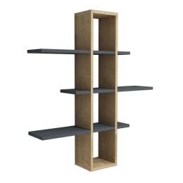 Ραφιέρα Τοίχου Akira 120-000259 96x19,5x101cm Sonoma-Anthracite Pakoworld