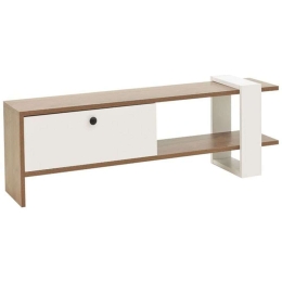Έπιπλο Τηλεόρασης Salon 120-000396 120x25x37cm Walnut-White
