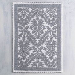 Ταπέτο Μπάνιου Bukle Grey Ρυθμός 60 x 90 60x90cm Βαμβάκι-Πολυέστερ