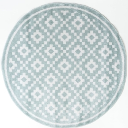 Χαλί Chroma B528AJ8  Round Light Blue-Cream Ezzo 120X120cm Round