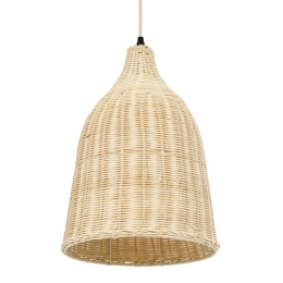Φωτιστικό Οροφής D30 Bahamas 01202 Beige GloboStar Ψάθα