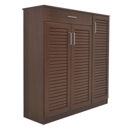 Παπουτσοθήκη-Ντουλάπι Sante 30 Ζευγών 120x37x123cm Walnut