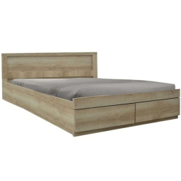 Κρεβάτι Nalos (Για Στρώμα 140x200cm) 123-000206 205x145x80cm Oak Ημίδιπλο