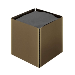 Κουτί Για Χαρτομάντηλα Κύβος 123-002 13x13x13cm Bronze Pam&Co Ανοξείδωτο Ατσάλι