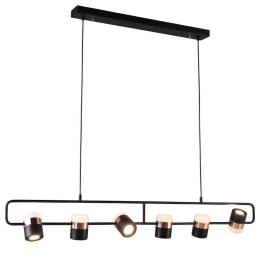 Φωτιστικό Οροφής - Ράγα 01227 35W 3000K LED 135x20cm Black-Copper Luma