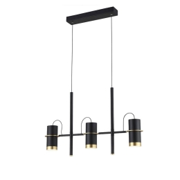 Φωτιστικό Οροφής - Ράγα 02314-07BR GU10 68x45cm Black-Gold Luma