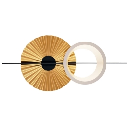 Φωτιστικό Τοίχου 01434 21W 24V LED 3000K 5450Lm 100x45cm Black-Gold Luma