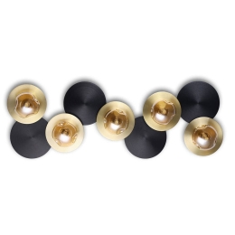 Φωτιστικό Οροφής - Πλαφονιέρα 01441.20 5xG9 31,5x75cm Black-Gold Luma