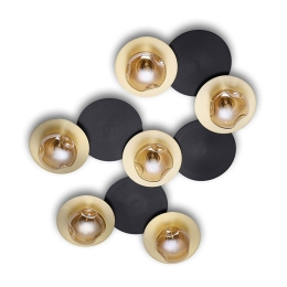Φωτιστικό Οροφής - Πλαφονιέρα 01441.21 6xG9 45x57cm Black-Gold Luma