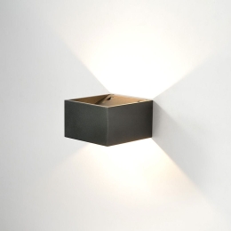Φωτιστικό Τοίχου 01454 9W LED 3000K 810Lm 13x8cm Sand Black Luma