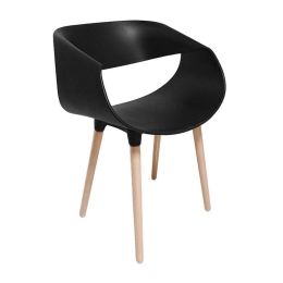 Καρέκλα Aura 127-000018 53x62x74,5cm Black-Natural