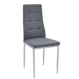 Καρέκλα Cube 127-000111 41x46x97cm Grey-Chrome