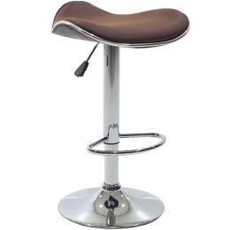 Σκαμπό Μπαρ Enzo 127-000150 45x44x87cm Brown-Chrome