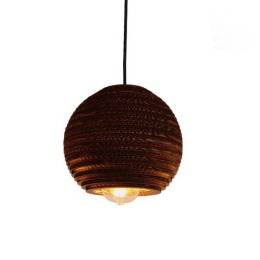 Φωτιστικό Οροφής 3D Santorini 01288 Brown GloboStar Χαρτί