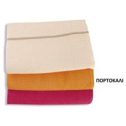 Κουβέρτα Πικέ - Πορτοκαλί DimCol Υπέρδιπλo 230x260cm 100% Βαμβάκι