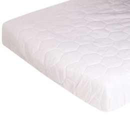 Κάλυμμα Στρώματος Καπιτονέ White DimCol Διπλό 160x200cm 100% Βαμβάκι