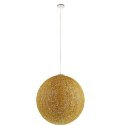 Φωτιστικό Οροφής Loft 01361 Gold GloboStar Ψάθα