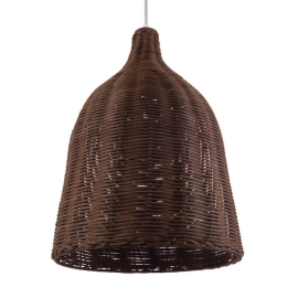 Φωτιστικό Οροφής Nelly 01367 Brown GloboStar Ψάθα