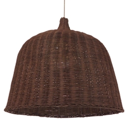 Φωτιστικό Οροφής Argento 01369 Brown GloboStar Ψάθα